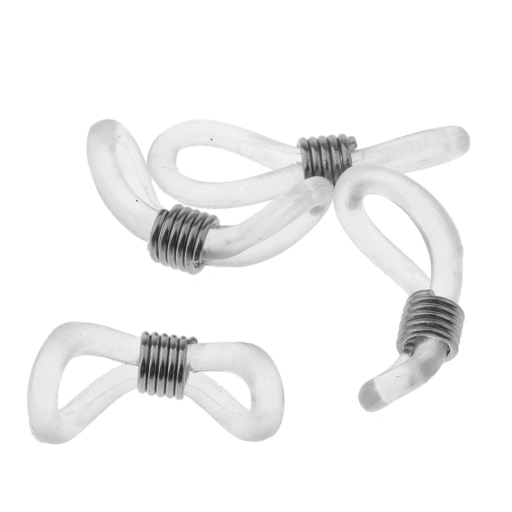 20Pcs DIY Eyeglass Spectacle Holder Strap Loop Chain End Rubber Chains & Lanyards eyeglass holders Accessories 20 x 5 mm