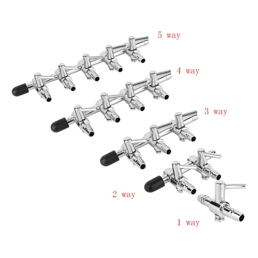 5 Ways Stainless Steel Aquarium Fish Tank Air Pump Splitter Distributor Flow Tube Pipeline Control Valve Aquaria Accessories | Дом и сад
