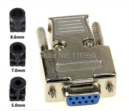 

Free shipping 2PCS Db9 metal shell /female / male shell/ double serial DB9 / metal shell / matching shell