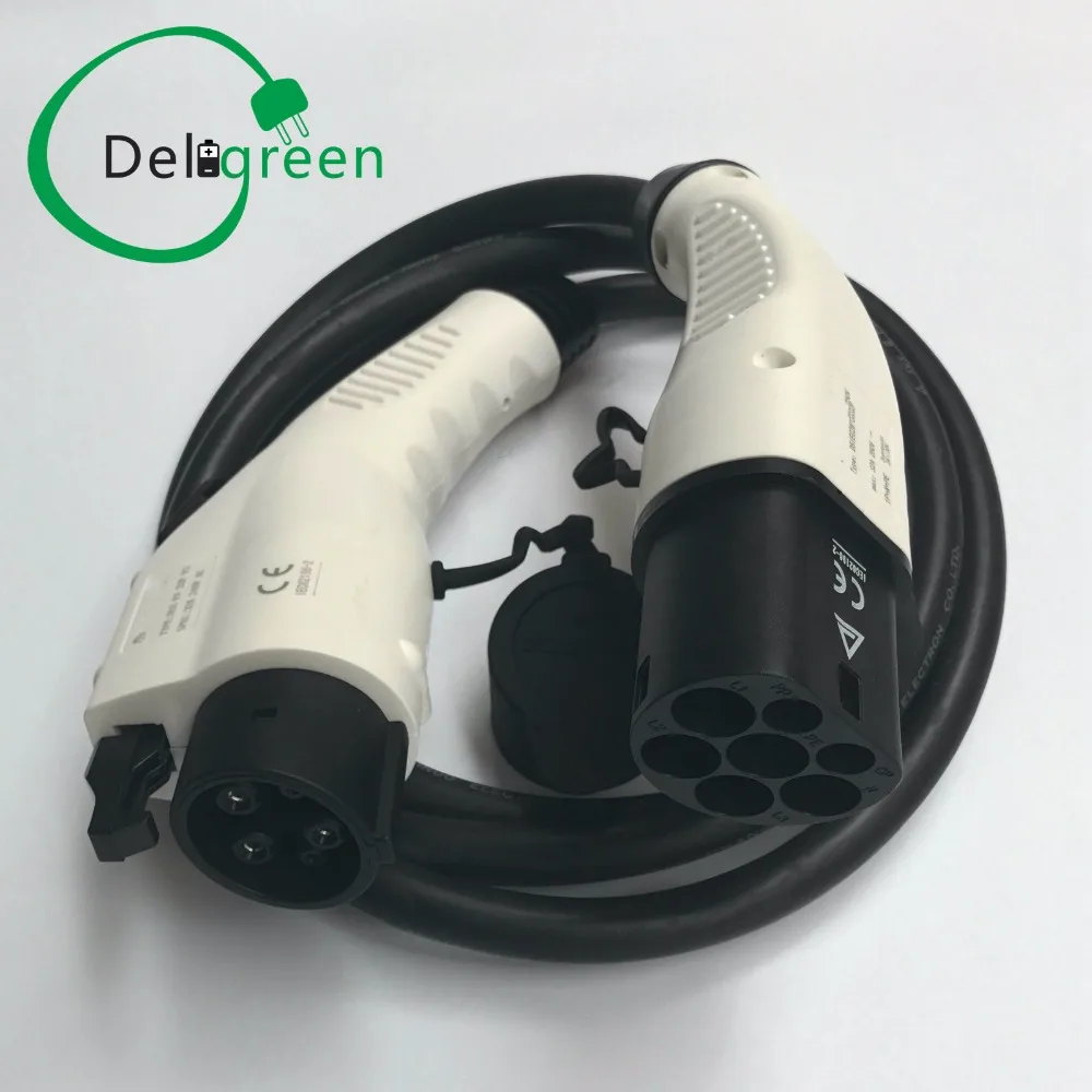 bilder für Typ 1 zu 2 IEC62196 32A ev ladestecker mit 5 Mt TÜV/UL kabel 32A bilder für Typ 1 zu 2 IEC62196 32A ev ladestecker mit 5 Mt TÜV/UL kabel 32A