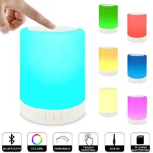DOITOP Mini Colorful LED Bluetooth Speaker Support Handsfree Call Lighting Wireless Music Subwoofer For Phones Tablet PC SD A3