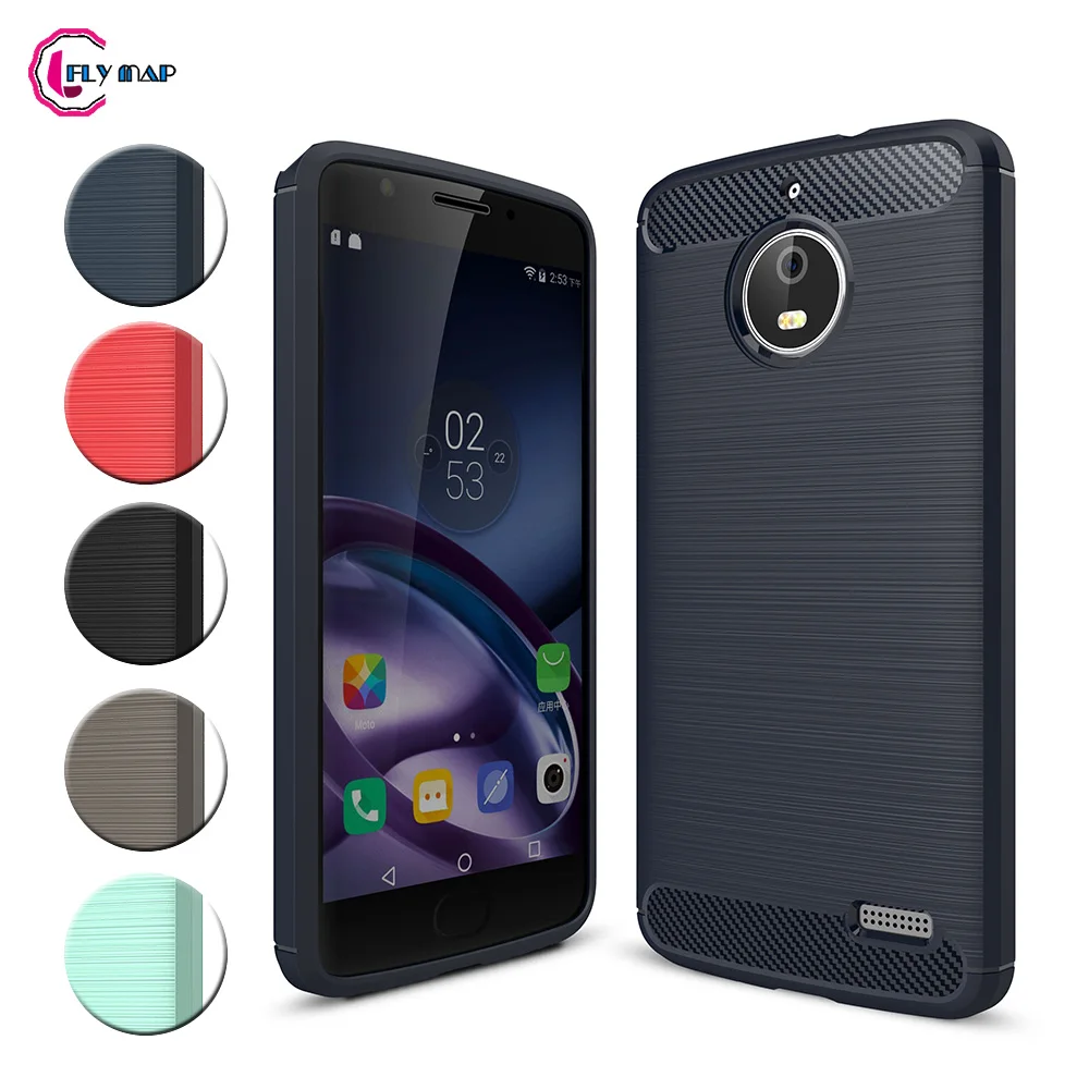 TPU Case for Motorola Moto E4 E 4th Gen XT1767 Soft Silicone Carbon Fibe Case Mobile Phone Cover for Moto E Gen 4 XT 1767 Coque