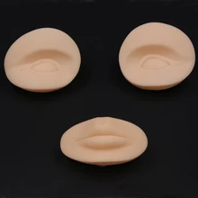 3D Перманентный макияж кожа для обучения татуировкам 5 компл./лот Запчасти для авто 2 глаза и 1 средства ухода за губами голова манекена с