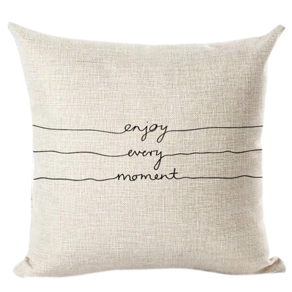 

Throw Pillows Cover Decor White letter heart linen linen pillowcase cushion cover living room cushions