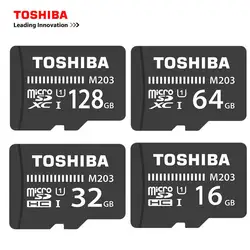 TOSHIBA Micro SD карта 128 Гб 64 Гб SDXC класс 10 UHS-I Карта памяти SDHC 16 ГБ 32 ГБ TF/microsd SD Micro карта