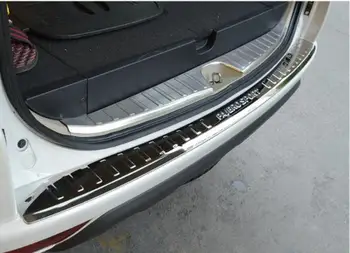 

Stainless steel Car Rear Guard Bumper Protector Trim Cover car sticker plate style for Mitsubishi Pajero sport