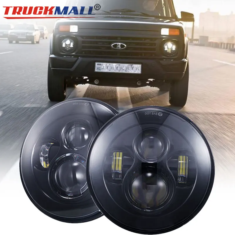 For jeep suzuki samurai 7Inch 12V 24V Car LED Auto Headlight assembly