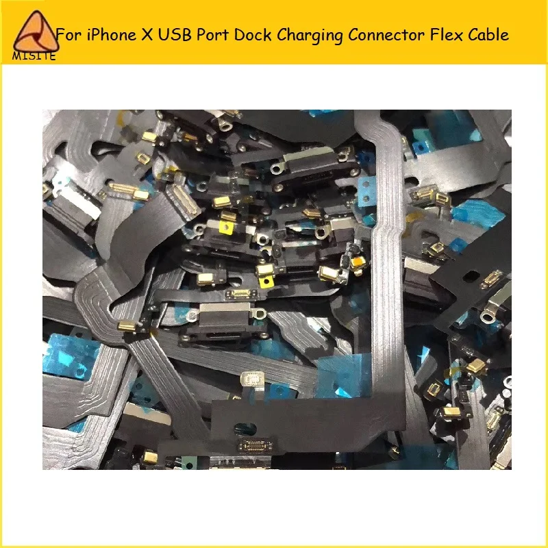 10Pcs New USB Charger Flex For i Phone X TEN 10 Charging Port USB Dock Connector Headphone Audio Jack Flex Cable Repair Part
