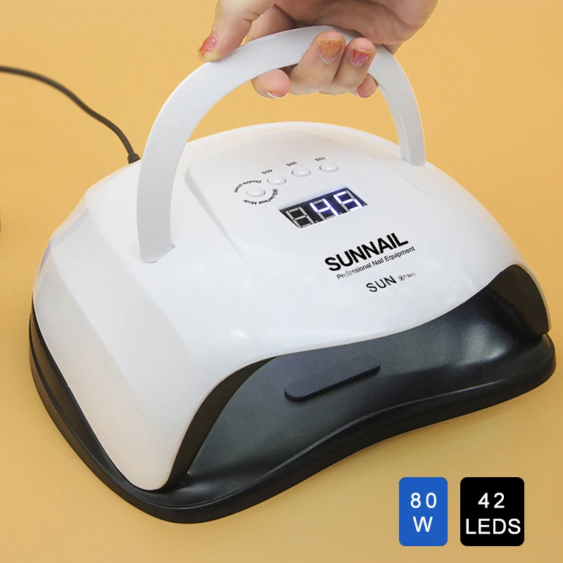

80W SUNX Plus UV Lamp Nail Dryer 42PCS LEDs Sun Light LED Nail Lamp For Curing UV Gel Nail Polish LCD Display
