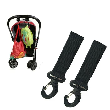 

1 Pair Multifunction Buckle Baby Stroller Hooks Pushchair Bag Clip Universal Lightweight Portable Backpack Hanger Accessories