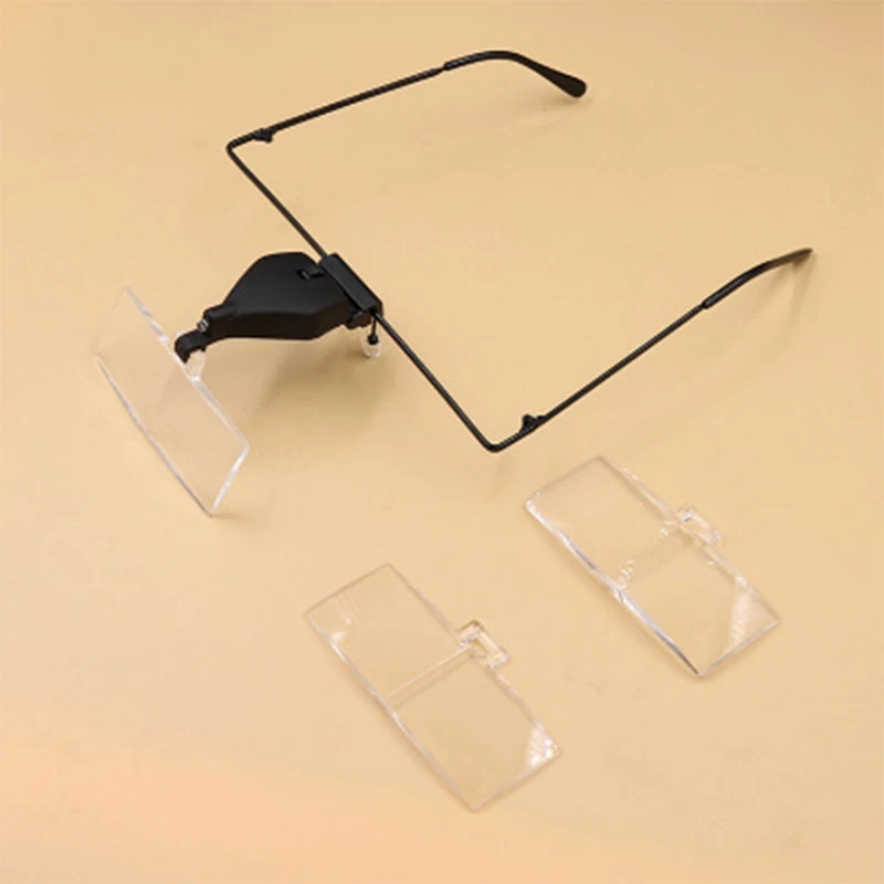 

3 Lens 1.5X-3.5X Bracket Headband Loupe Magnifying Glasses with 1 LED Lights Lamp Eye Magnification Goggles Tool