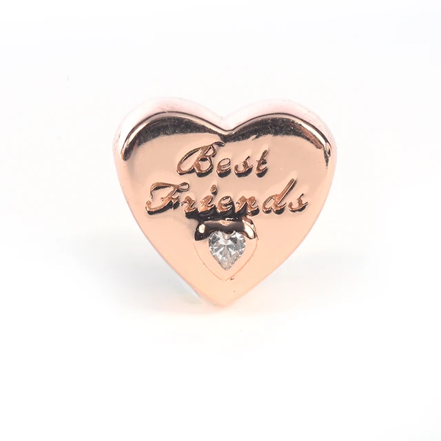 Best Friends Rose Gold Charm Fits Pandora Bracelet Charms Best Friends Rose Gold Charm Fits Pandora Bracelet Charms Diy Jewelry Making 925 Sterling