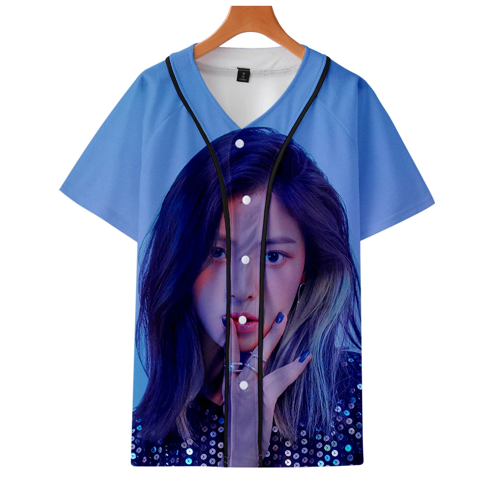Нижняя рубашка ITZY YUNA RYUJIN CHAERYEONG LIA YEJI cos осенняя бейсбольная унисекс с короткими