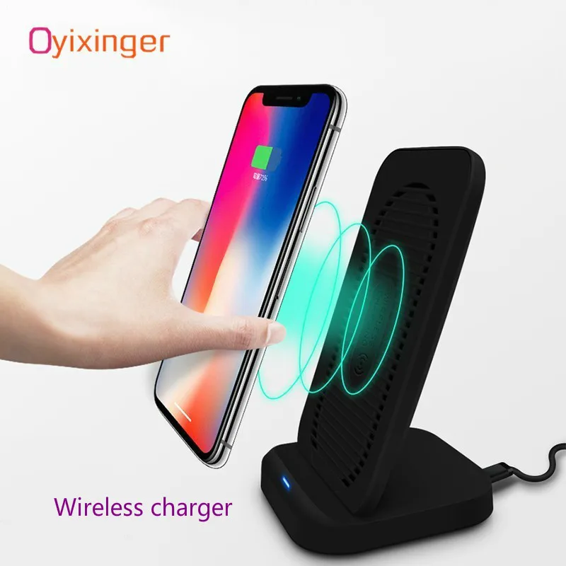 

OYIXINGER 10W 7W Fast Wireless Charger For IPhone 8 8P X Xr XS Max For Galaxy S7 6 Edge S8 S9 Plus Note 8 9 Nexus 6 5 4 Lumia