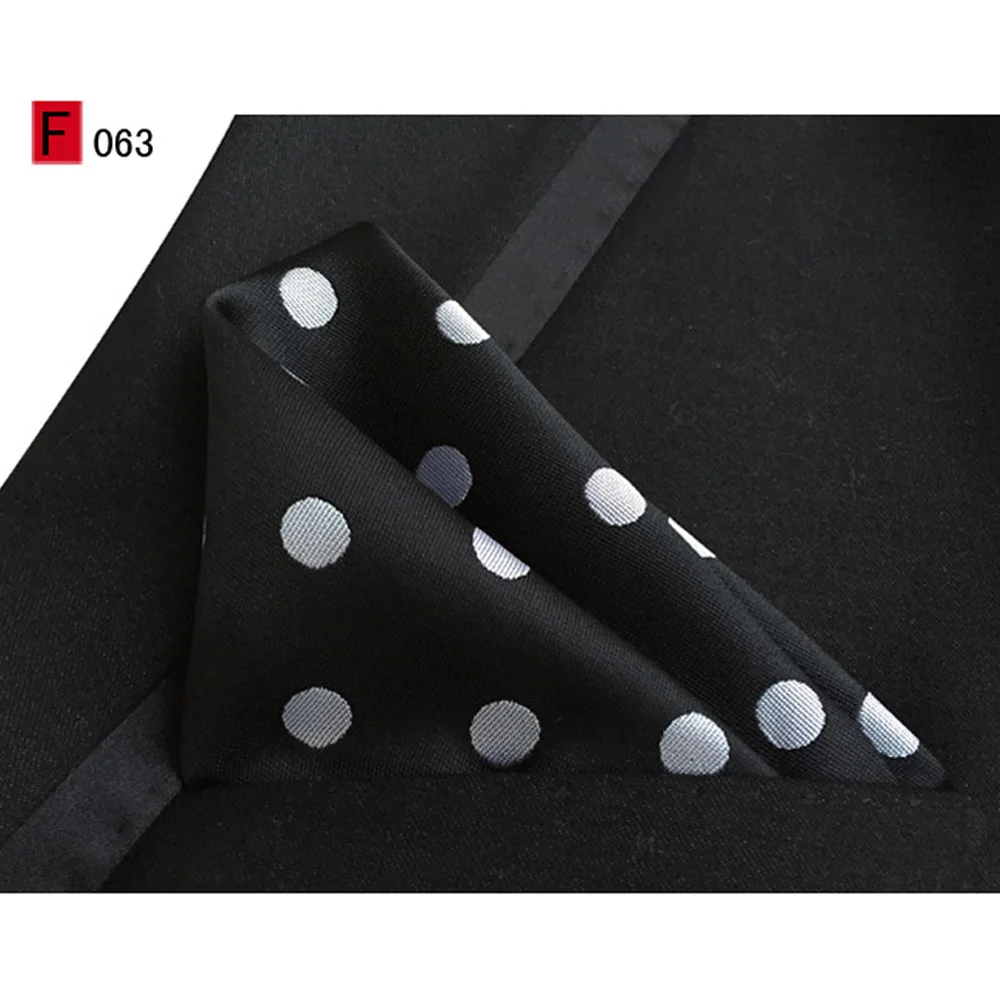 F063 Мужские Пейсли цветы горошек полосой Свадебный квадратный Карманный носовые платки BWTHZ0210 - Цвет: F063