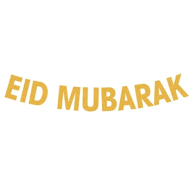 ИД Мубарак баннер блеск EID фестиваль гирлянда из ткани исламистского украшение Мубарак Рамадан транспарант kareem Рамадан поставки