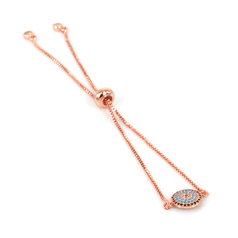 Модный браслет evil Eye Pave CZ синий глаз золотой браслет-цепочка модные очаровательные браслеты для женщин DIY ювелирные изделия