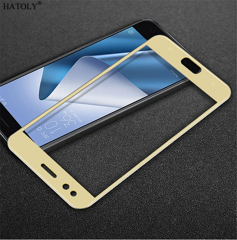 Защитное стекло для экрана Asus ZenFone 4 ZE554KL закаленное Полное с защитой от царапин