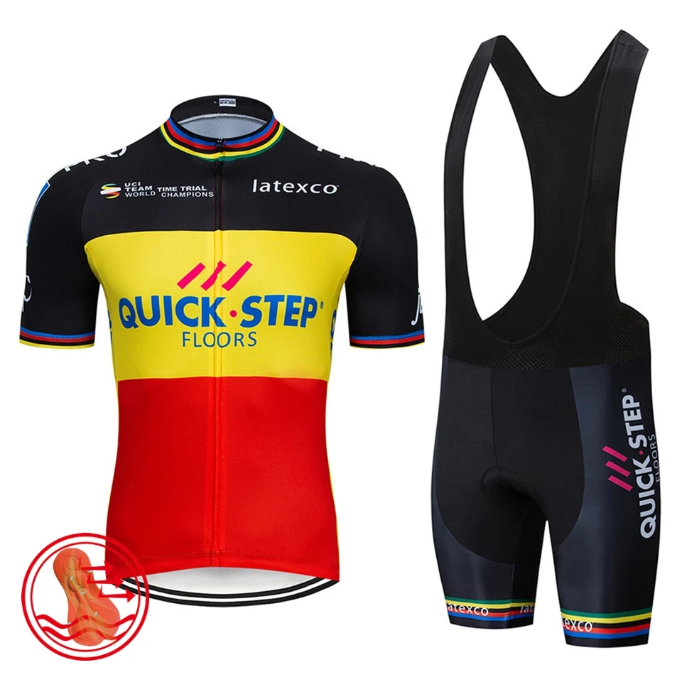 

2019 Cycling Jersey QUICK STEP Bike Clothing Racing Bicycle Clothes Uniforms Maillot Ropa Ciclismo Breathable Bib shorts Set