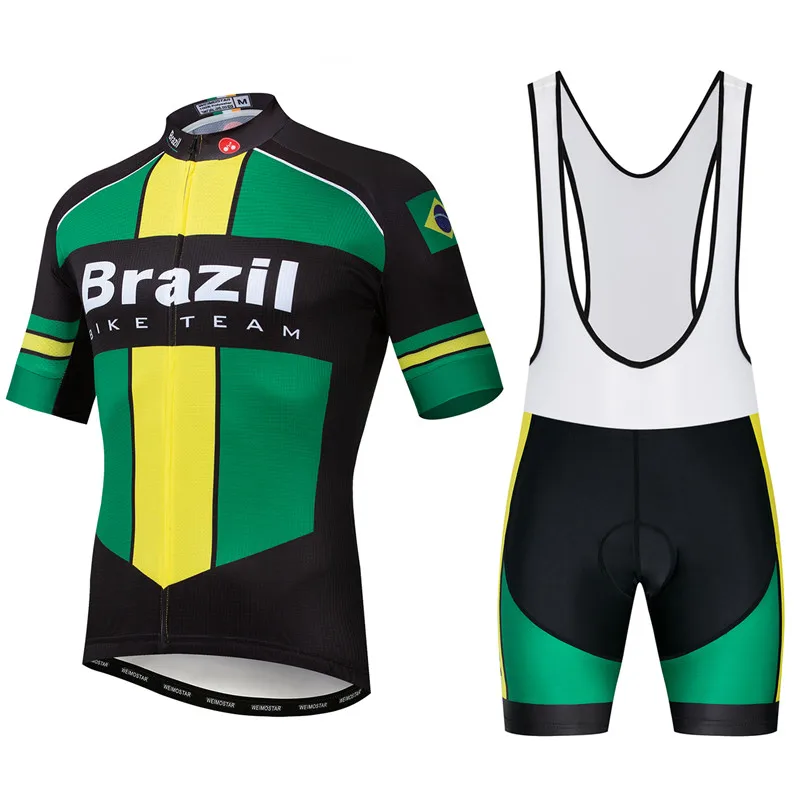 Weimostar Poland, Бразильская команда, комплект из Джерси для велоспорта, летняя одежда для велоспорта, одежда для велосипеда, Roupa - Цвет: Brazil (Bib)
