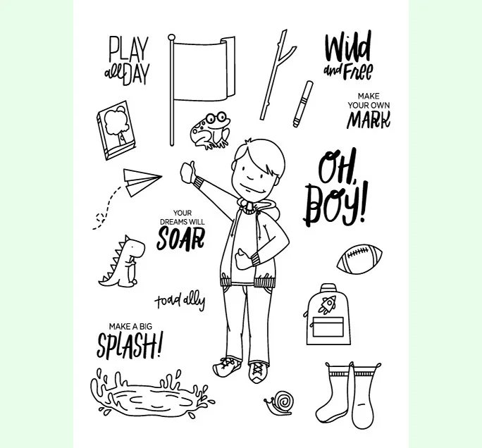 

little gentleman Transparent Clear Stamps for DIY Scrapbooking/Card Making/Kids Christmas Fun Decoration Supplies