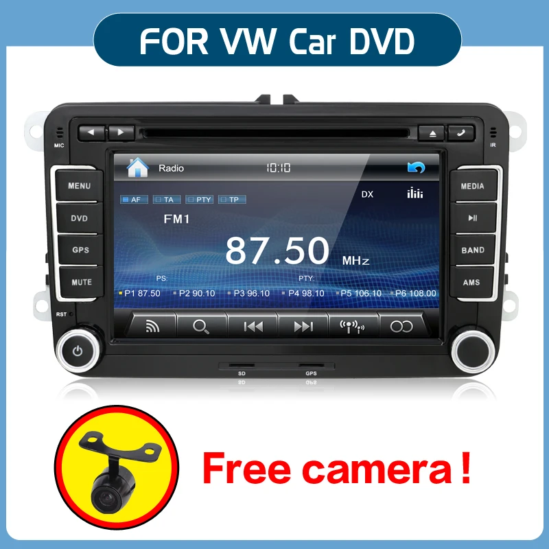 Автомобильный мультимедийный плеер 2 Din DVD для автомобиля Volkswagen/Гольф/поло/Tiguan/Passat/b7/b6/SEAT/Леон/Skoda/Octavia радио gps карта