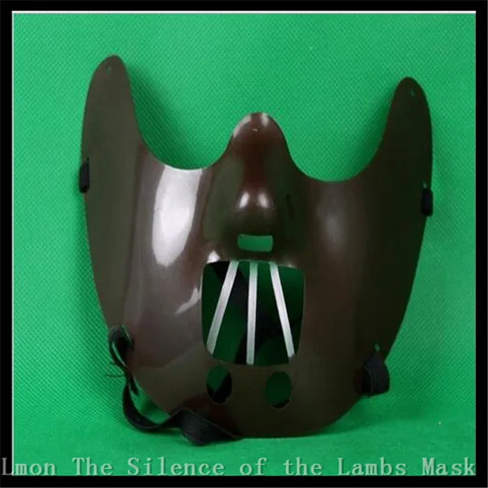 

Half Face Mask Film Movie The Silence Of The Lambs Hannibal Lecter Resin Masks Masquerade Halloween Cosplay Dancing Party Props