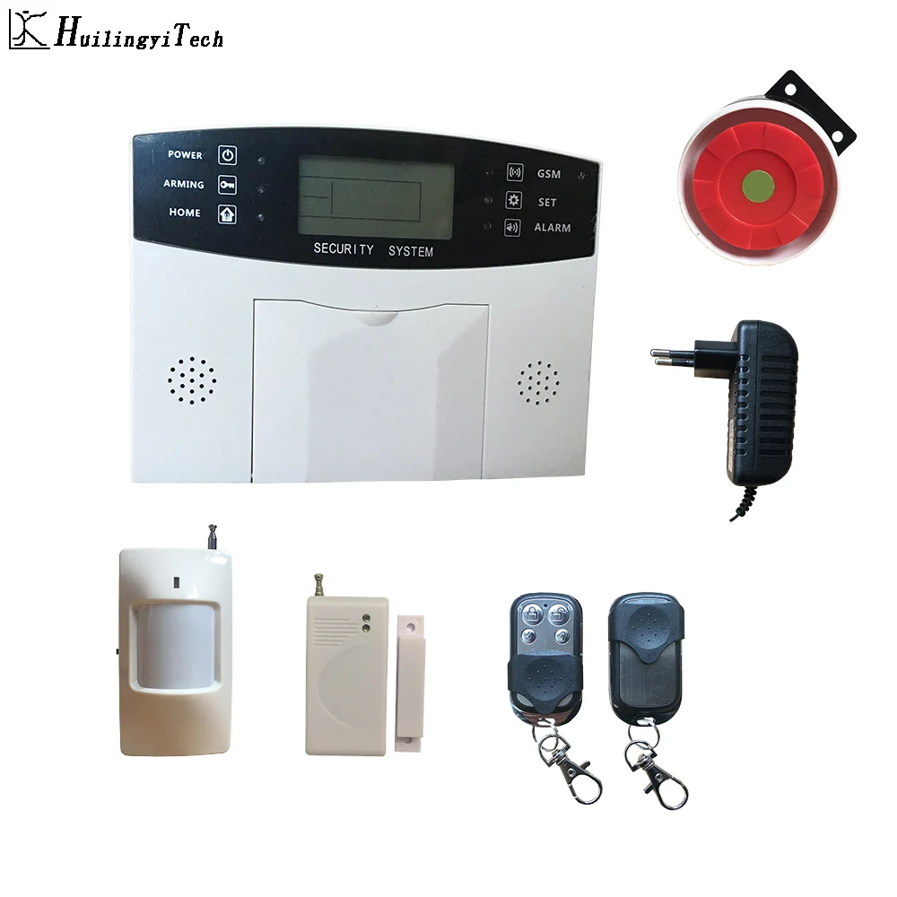 fan-standard HuilingyiTech Беспроводная система домашней безопасности GSM сигнализация двухсторонняя Интерком SMS уведомление для отключения питания - Цвет: fan-standard