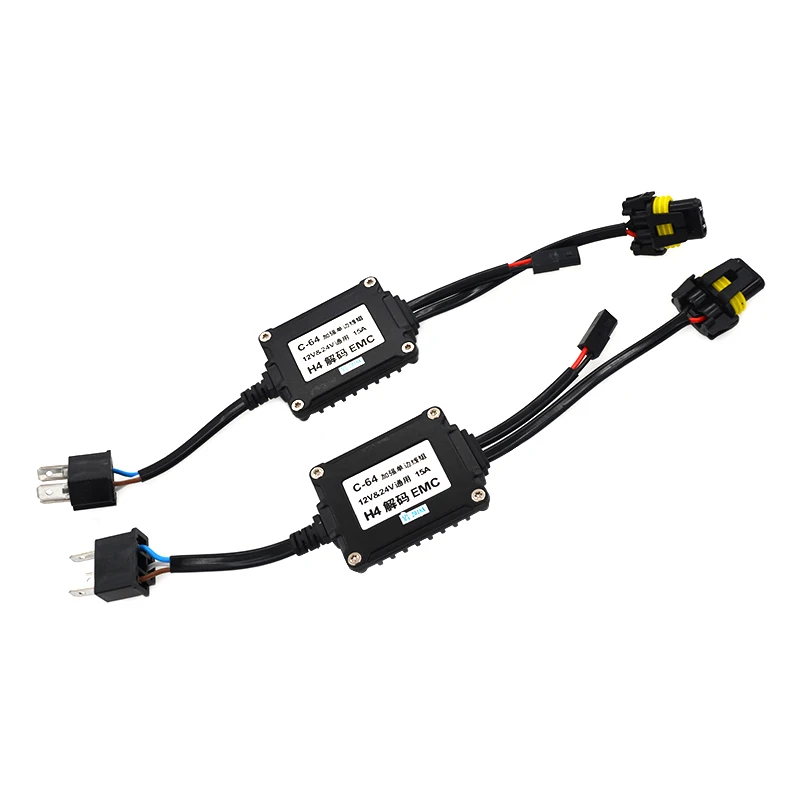 SKYJOYCE 2 шт 12 V 24 V Универсальный Высокий Низкий пучок контроль жгут H4 HID Hi/короче спереди и длиннее сзади) контрольный кабель металлический корпус с хорошей защитой от радиации кабель