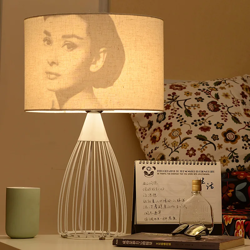 

Modern Bedside Bedroom Wooden Table Lamp Light AC 110V/220V European-style Creative Personality DIY Table Light For Living Room