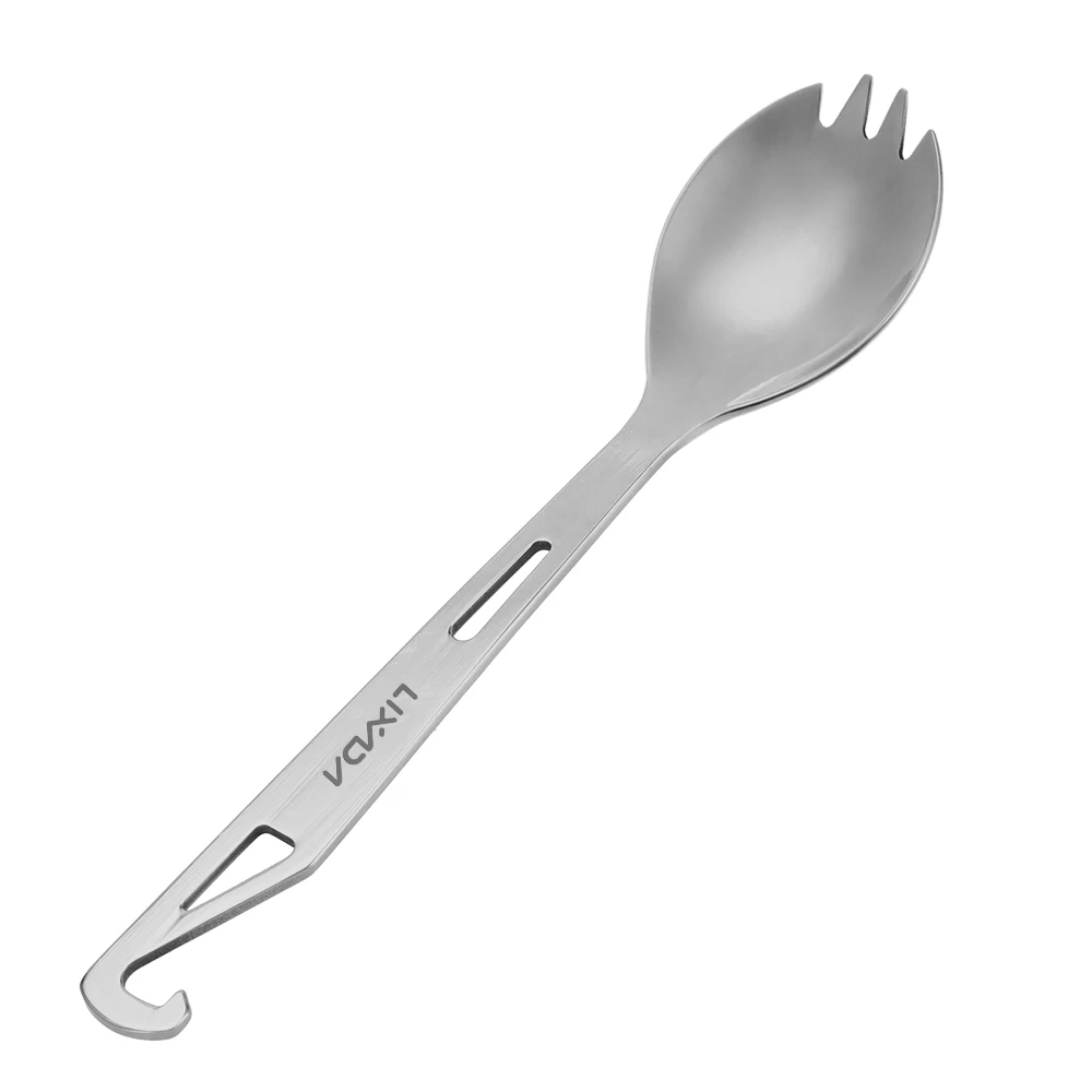 Lixada нержавеющая сталь Spork длинная ручка Spork с открывалкой для бутылок легкий открытый ужин Spork Столовые приборы для путешествий кемпинга