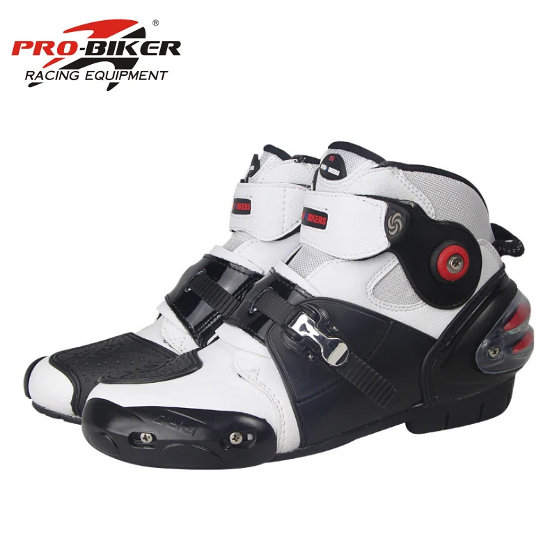 Botas Moto Microfiber Leather Boats Motorcycle Short Boots Professional moto shoes Racing bota motociclista Motorcycle Boots safety gear Helmets & Protective Gear