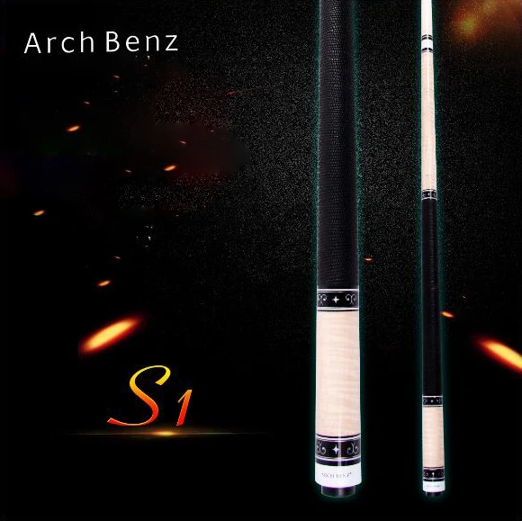 

Original Arch Benz S1 Billiard Pool Cue 13mm Tip 149cm Length Professional Tiger Maple Butt Billiards with Excellent Gifts