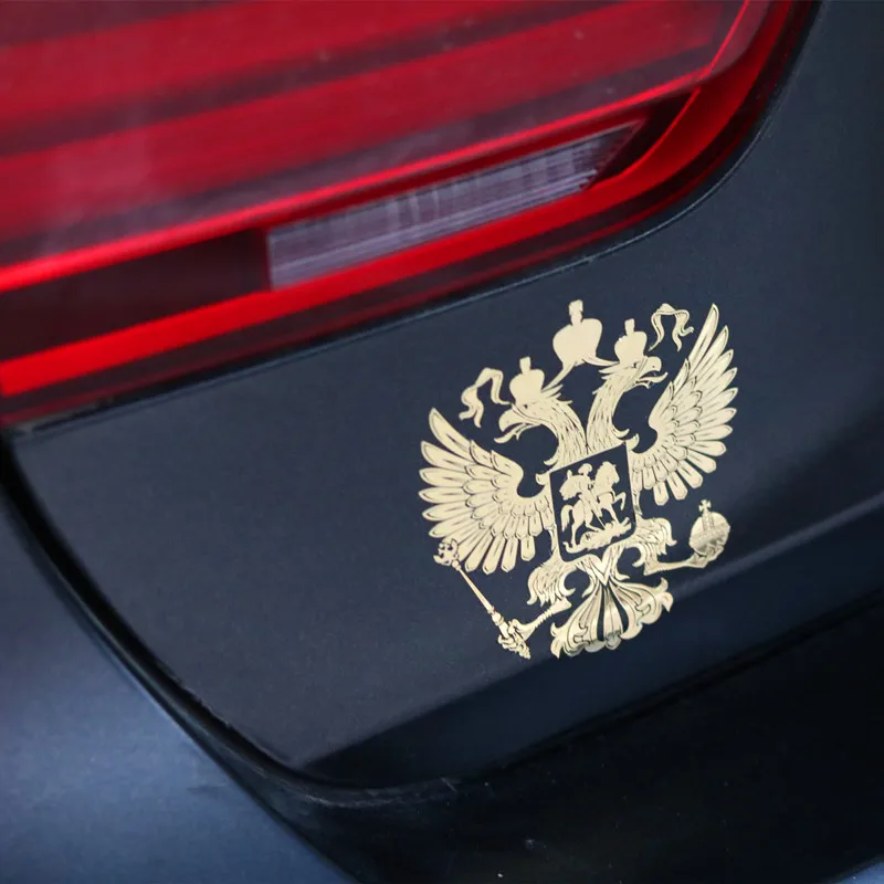Герб России никелевая наклейка для автомобиля Volkswagen BMW E46 E39 Mini Cooper Audi A4 B6 B8 A5 Ford Fiesta