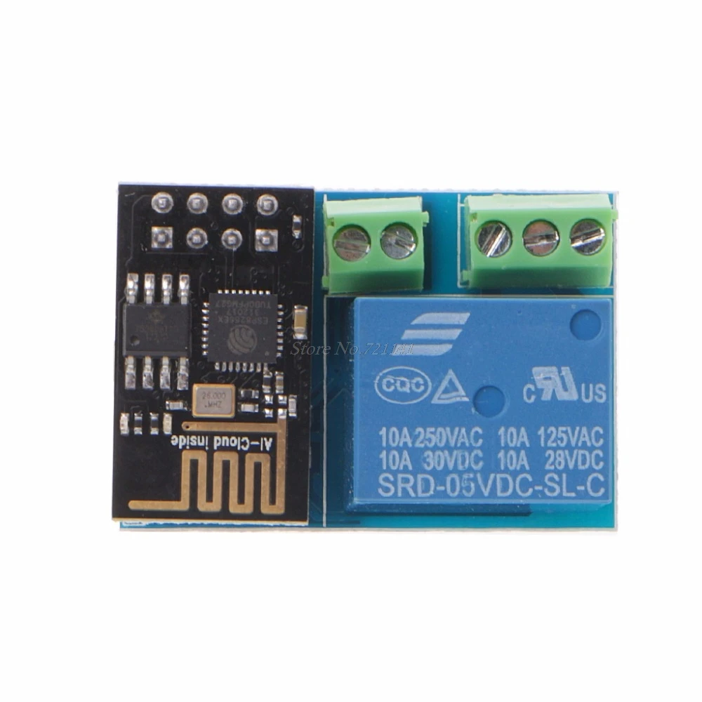 Релейный модуль для умного дома 5 В Wi-Fi ESP8266 | Электронные компоненты и
