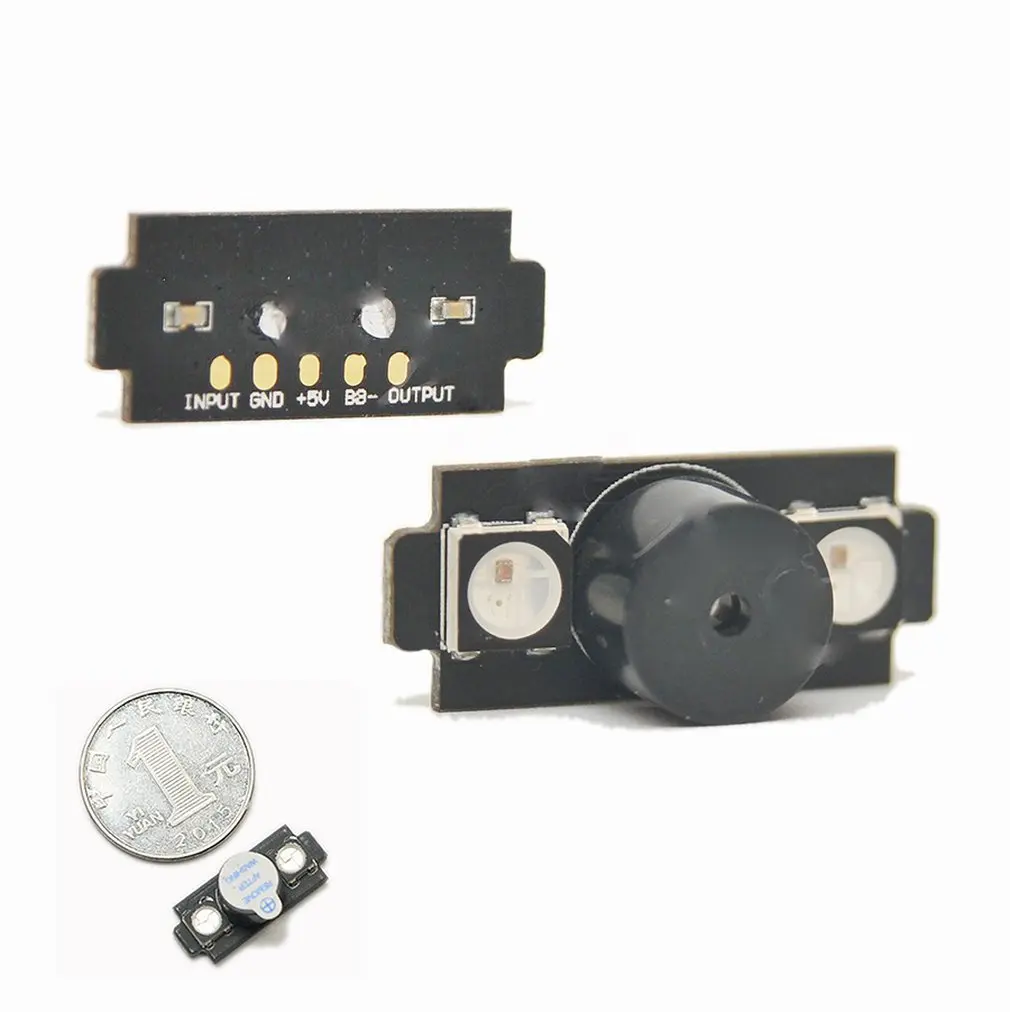 

Portable Super Mini 1.38g WS2812 Colorful LED w/ 5V Active Super loud Alarm Buzzer Support Cleanflight Betaflight light weight