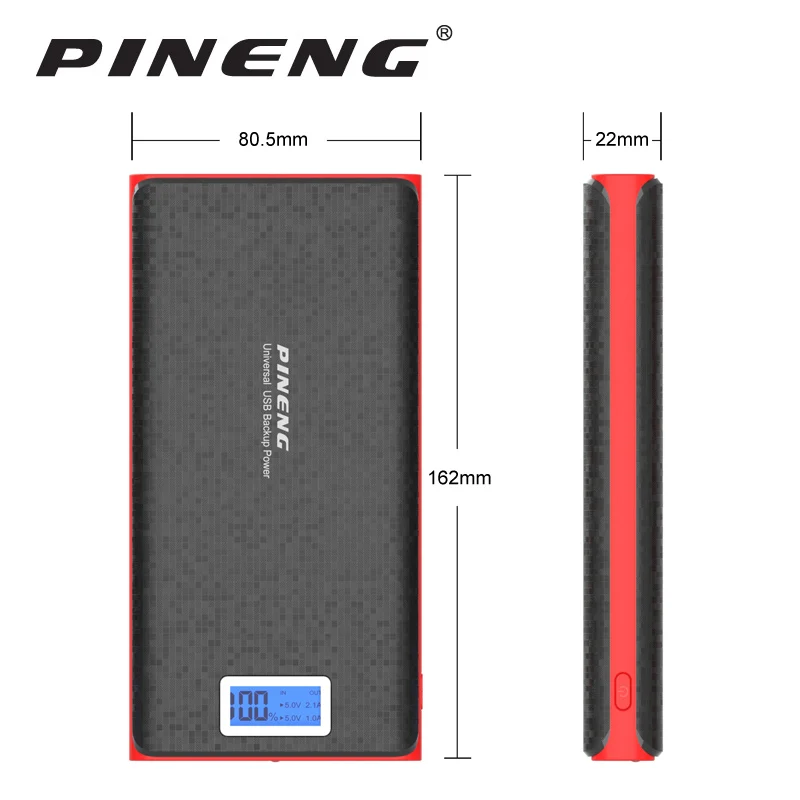  Original Pineng Power Bank 20000mAh PN-920 Portable Mobile External Battery Charger Dual USB With F