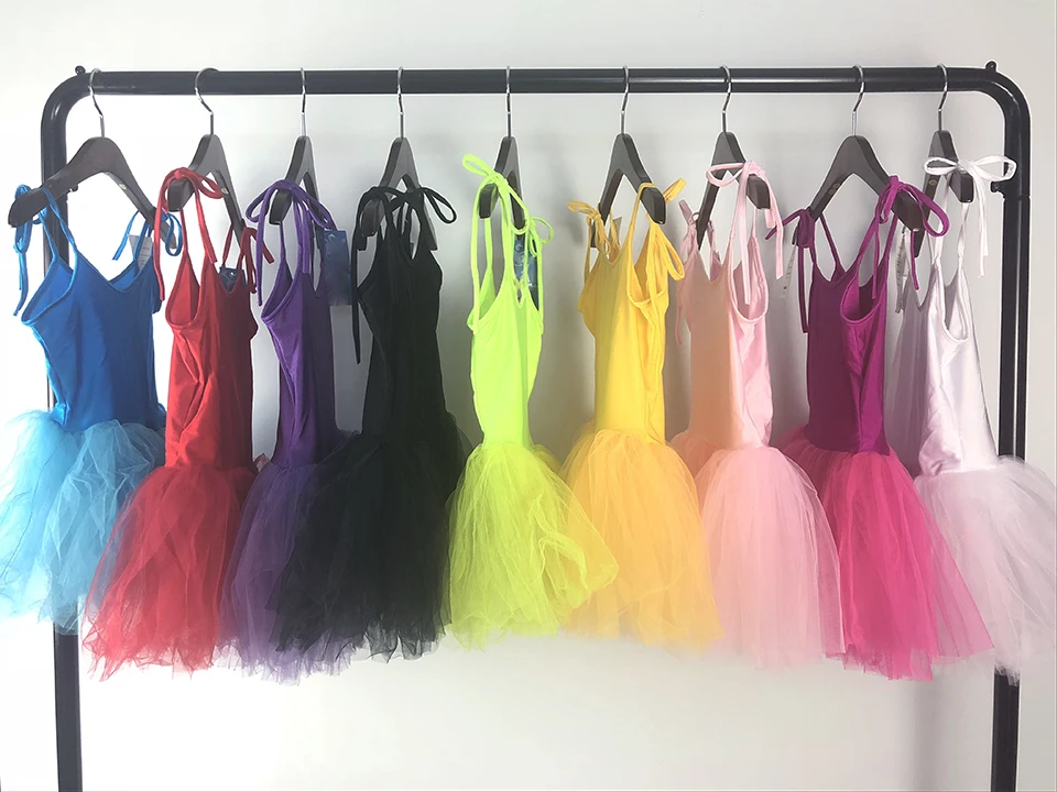 2018 Cute Ballet Tutu Dress For Children Girls Dancing Clothes Gymnastic Dress Leotards Costumes Sling Spandex Polyester 128 all