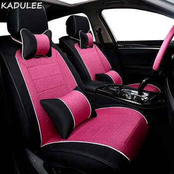 

KADULEE flax car seat cover For vw golf 4 5 VOLKSWAGEN polo 6r 9n passat b5 b6 b7 accessories covers for vehicle seat