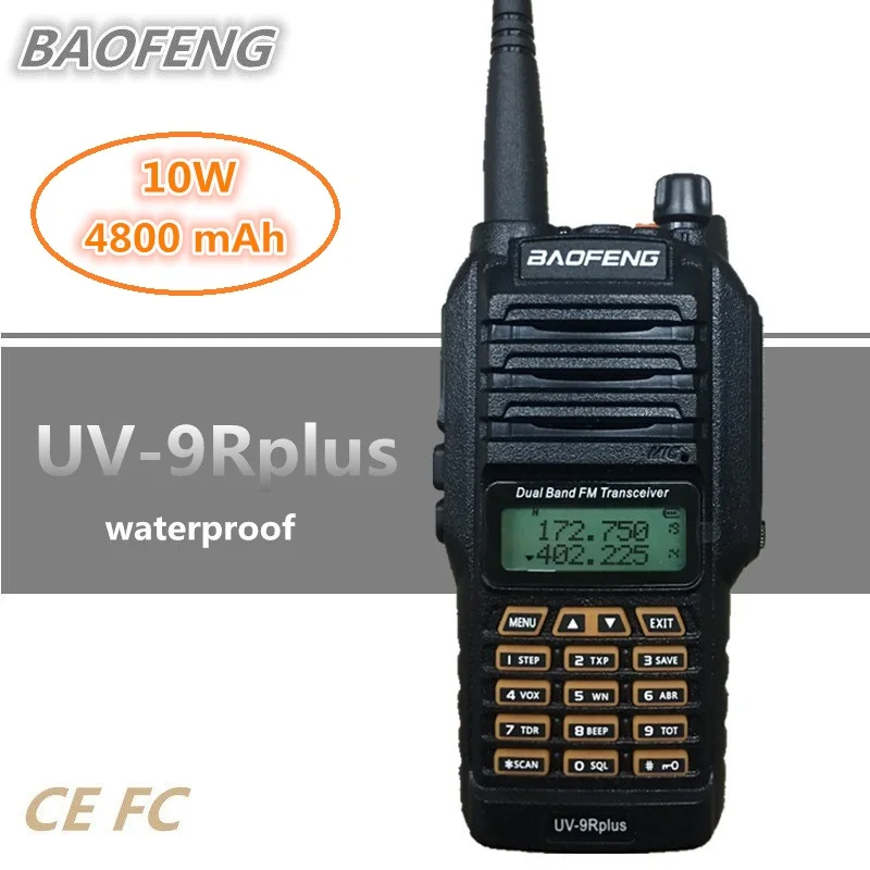 

2019 BAOFENG UV-9R PLUS 10W 4800mAh Walkie Talkie 10KM Waterproof UHF VHF HF Transceiver Handheld CB Ham Radio Station Scaner