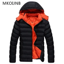 Top Quality MKOIJNB New Winter Casual Cotton Jacket Men Hoodie 2017 Thick Warm Slim Fit Brand Men’s Jackets Hooded Parkas