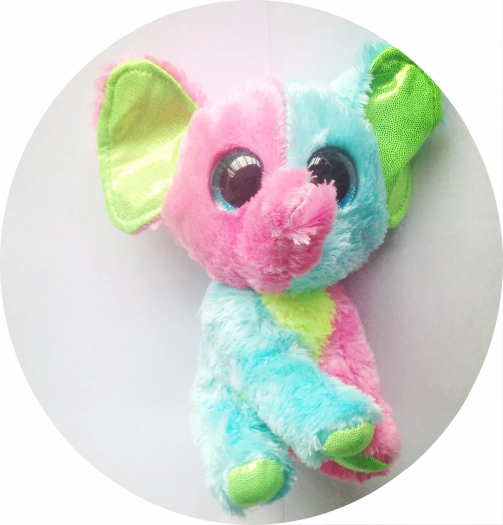 2016 new TY Beanie Boos Elephant Stuffed Plush Animals 15cm Soft Mini