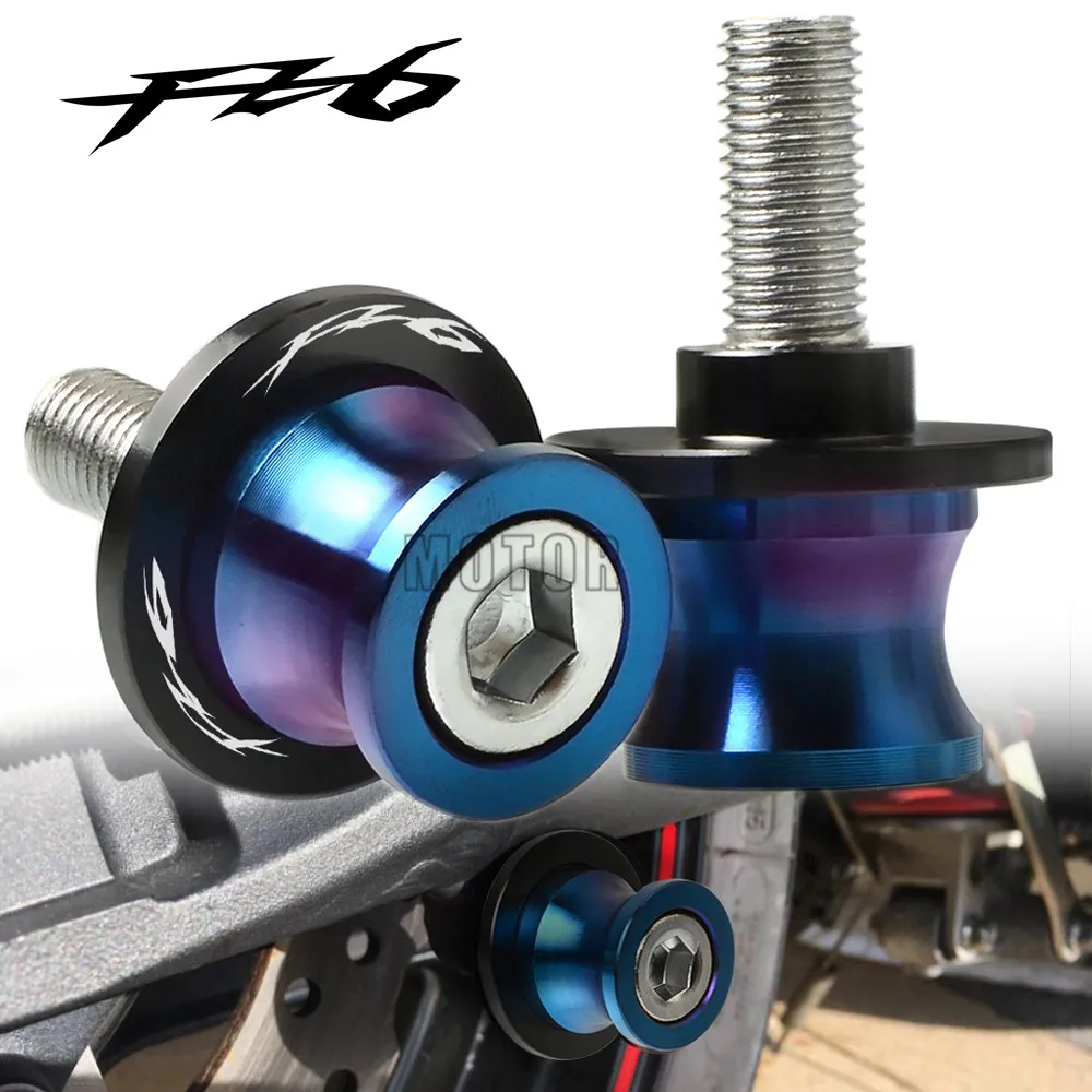 

6MM Motorcycle Rear Colorful Swingarm Sliders Spools Stand Screws Swing Arm Protect For Yamaha FZ6 2004 2005 2006 2007 2008 FZ 6