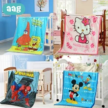 Buy AAG Baby Blankets Coral Fleece Cartoon Knee Blanket Sofa Cushion Carpet Travel Infant Bath Blanket Comfortable Wrap Bedding Free Shipping