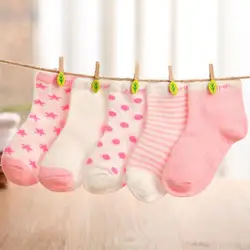 5 пар/компл. унисекс дети Носки Детские Младенческая малышей Нескользящие носки-тапочки точка полоса звезда дети хлопок детские короткие