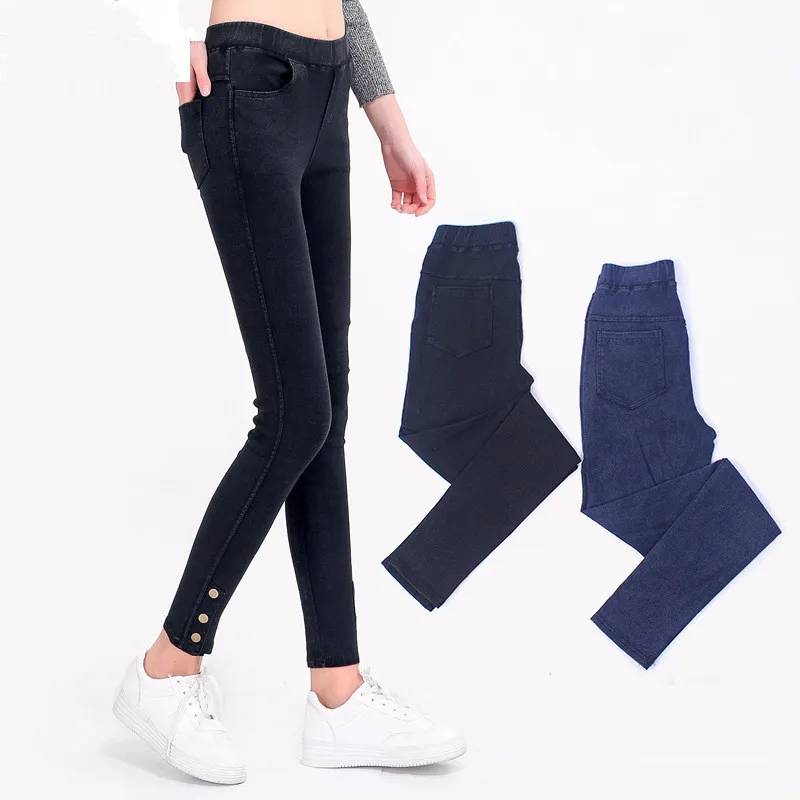 New Arrival Spring and Autumn Style Women leggings Leather label pocket