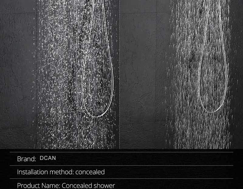  8 Inch Shower System Rain Shower Head&Handheld Set Wall Mounted Bathroom Shower Faucet Set Rough-in Mixer Valve Rainfall (9)