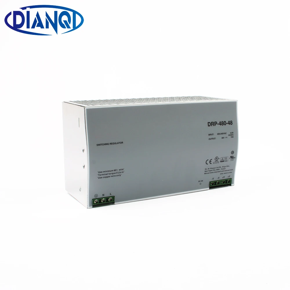 MEAN WELL din рейка питание 480 Вт 24 В мощность suply meanwell ac dc конвертер DRP 20A в промышленный