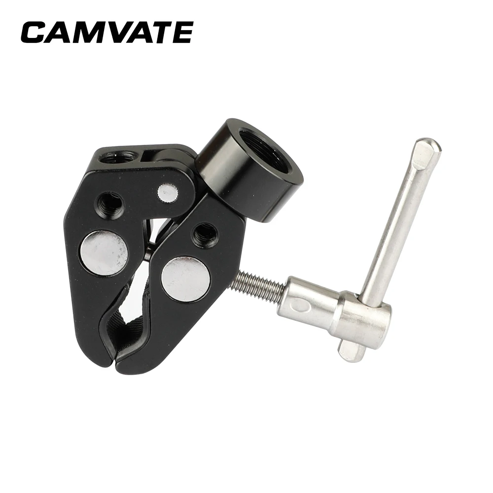 CAMVATE многоцелевой Супер Краб зажим с 1/4 &quotПапа до 5/8&quot Женский Thumbscrew адаптер