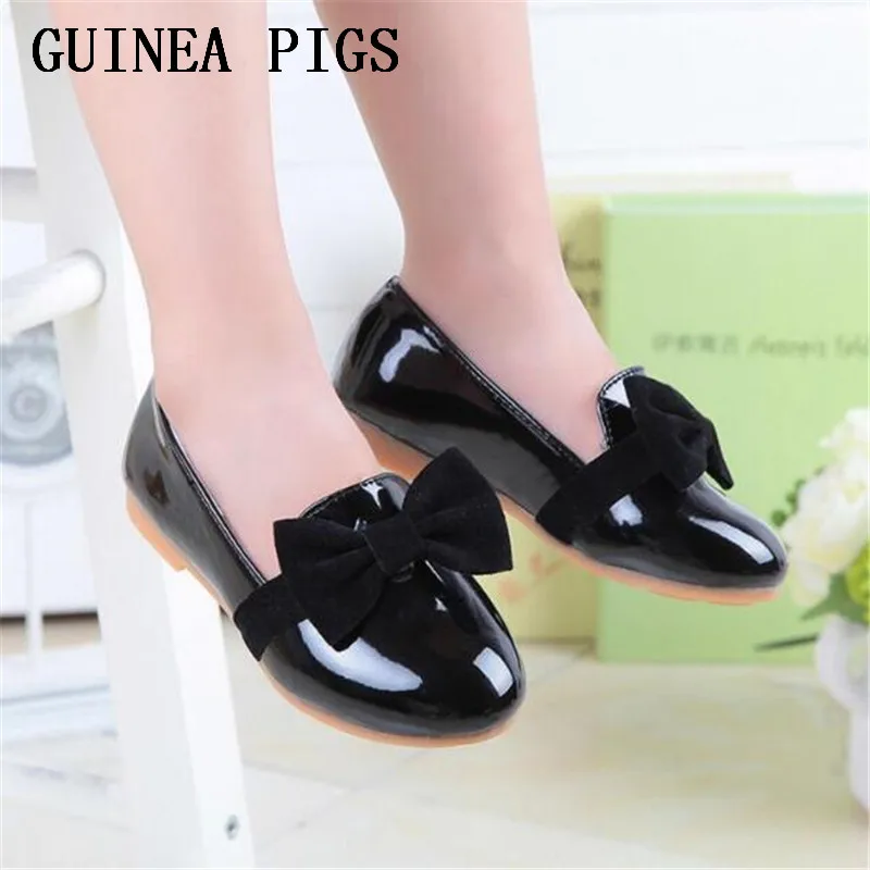 

Spring summer autumn fashion children's casual shoes patent leather high-grade PU shoes girls girls shoes black red size 9-4.5